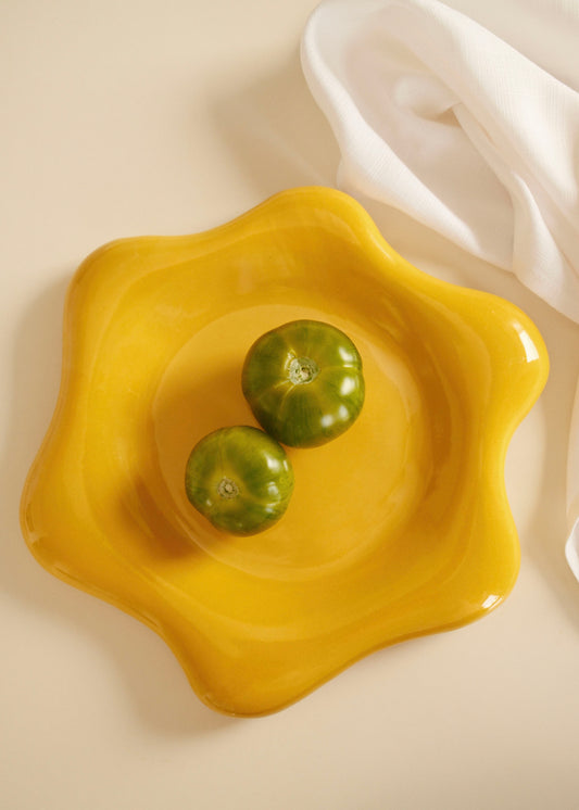 Puffy Flower Plate